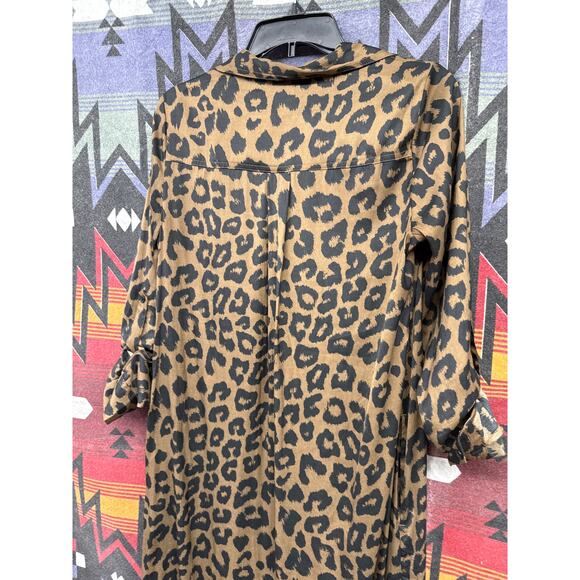 Banana Republic Animal Print Maxi Dress Small Cheetah Leopard Africa Mob Luxe - Picture 8 of 8